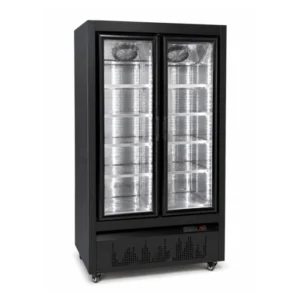 Nevera vertical Dos Puertas Negra Refrigeración