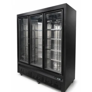 Nevera Exhibidora Tres Cuerpos Negra Refrigeración