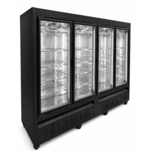 Nevera Exhibidora 4 Puertas Negra Refrigeración