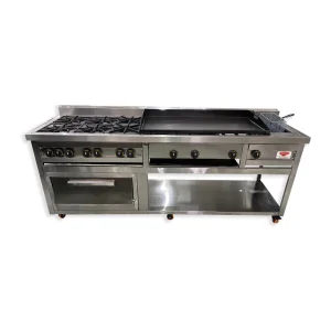 Estufa con plancha, freidor y horno