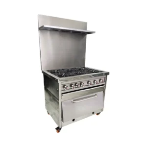 estufa con 12 quemadores más horno multiservicio