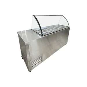 vitrina para toppings con cabina 1.10