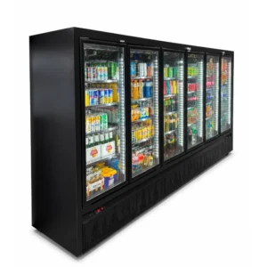 Nevera Exhibidora 5 Puertas Negra Refrigeración