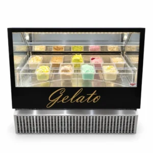 Exhibidor de helado no frost estilo cubik